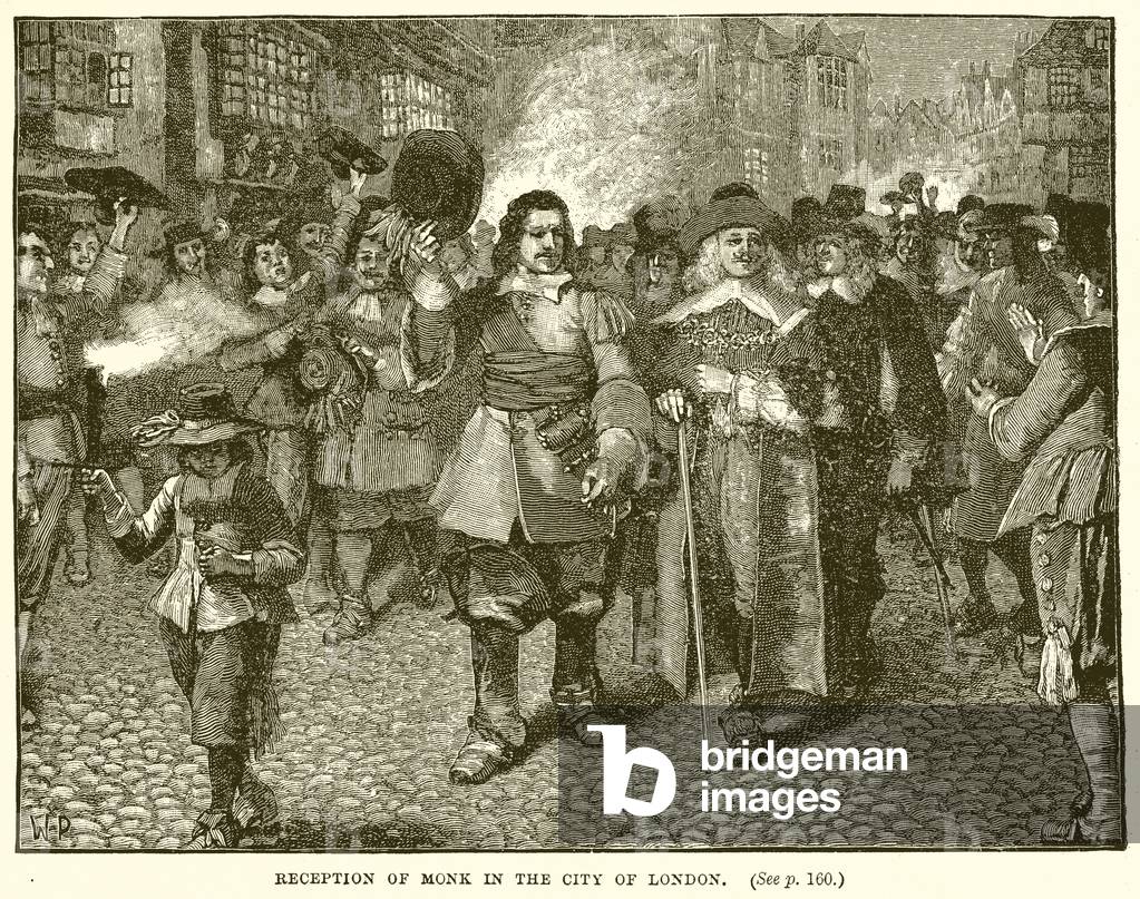 Reception of Monk in the City of London (engraving)