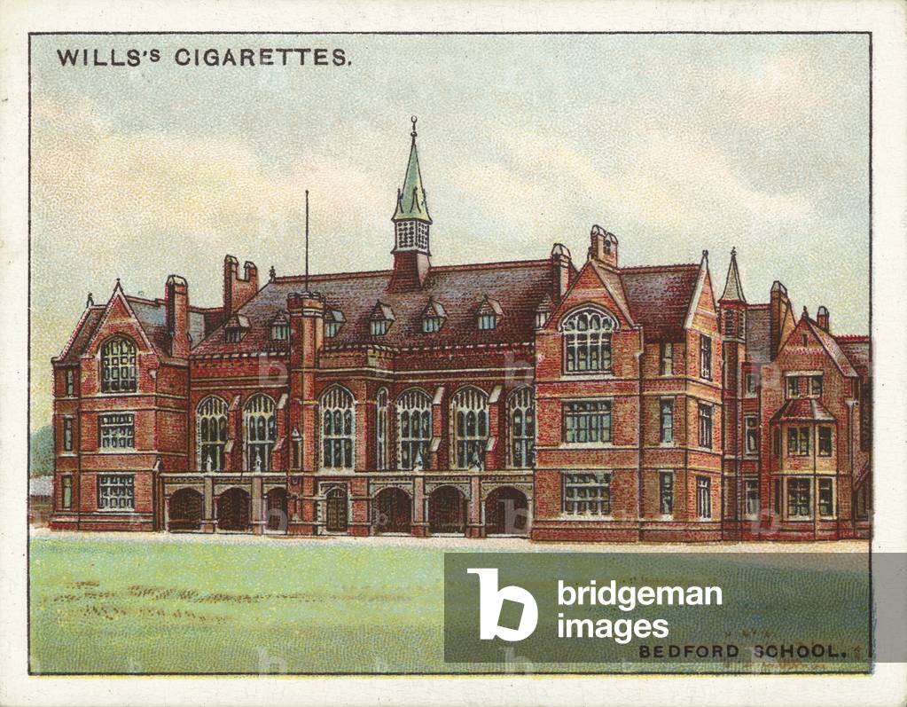 Public Schools, Bedford School, Floreat Schola Bedfordiensis (chromolitho)