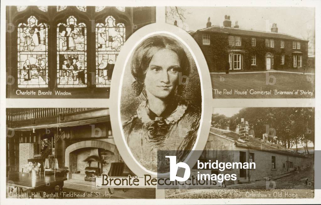 Charlotte Bronte, English novelist (b/w photo)