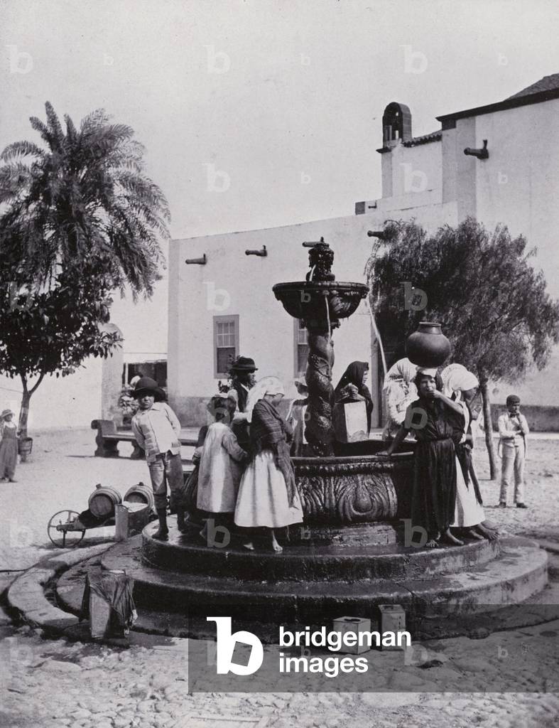 St Domingo Fountain (b/w photo)