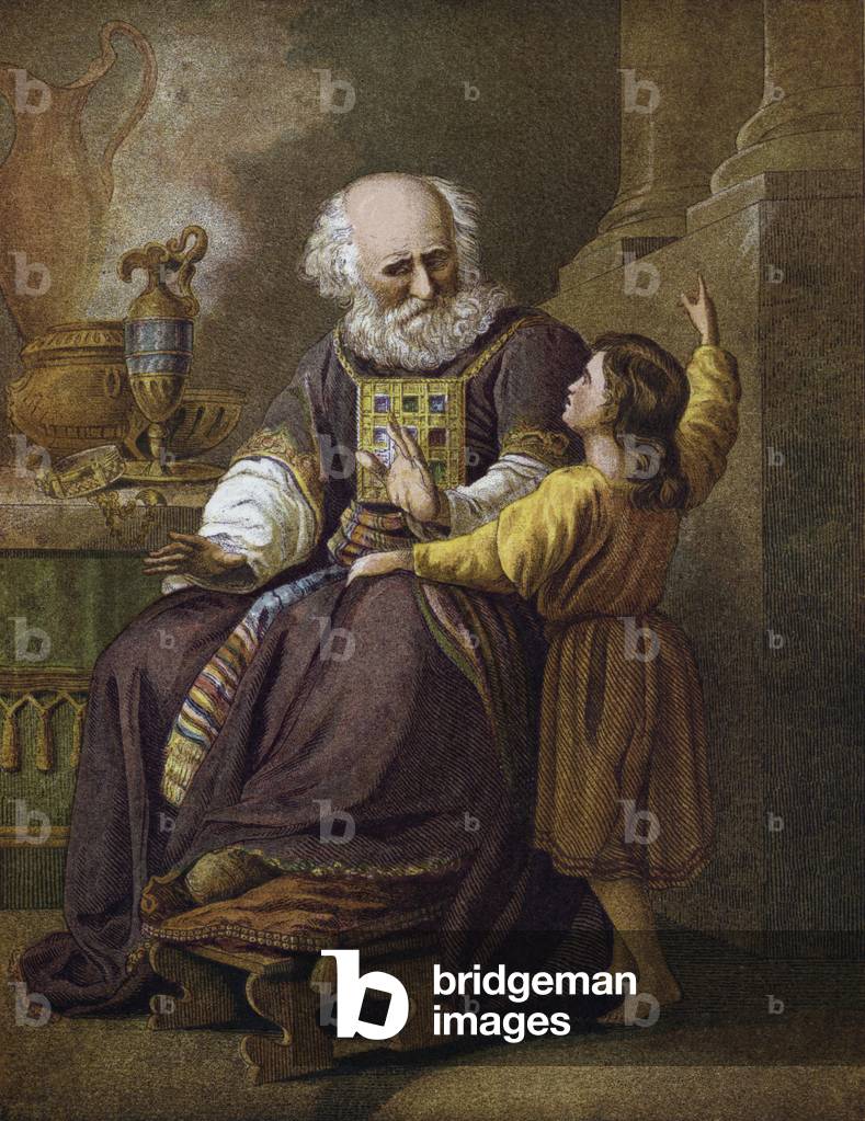 Samuel and Eli (colour litho)