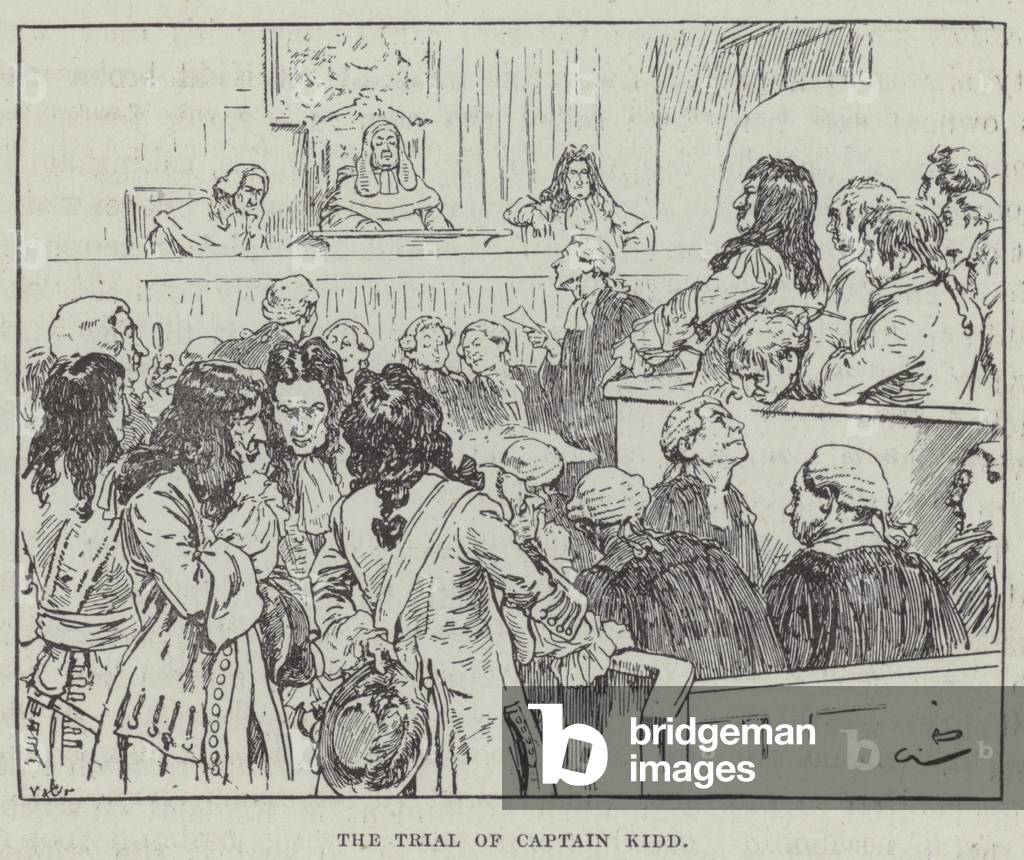 The trial of Captain Kidd (engraving)