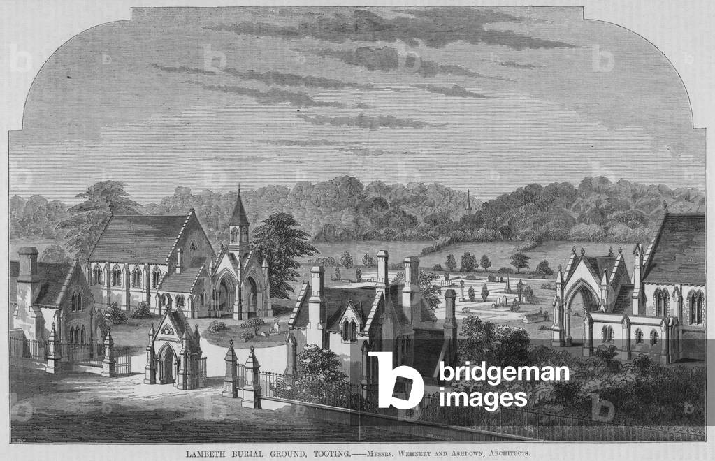 Lambeth Burial Ground, Tooting (engraving)
