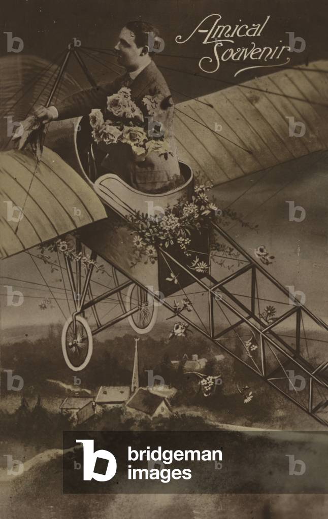 Plane filled with flowers (colour photo)