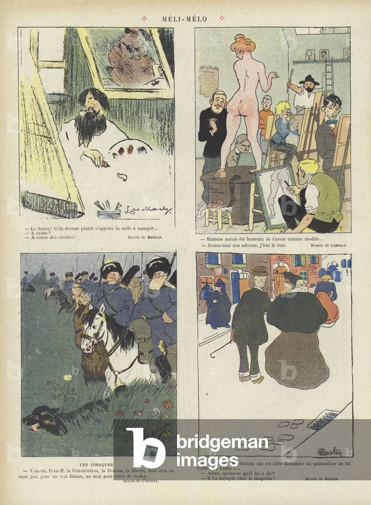 Illustration for Le Rire (colour litho)