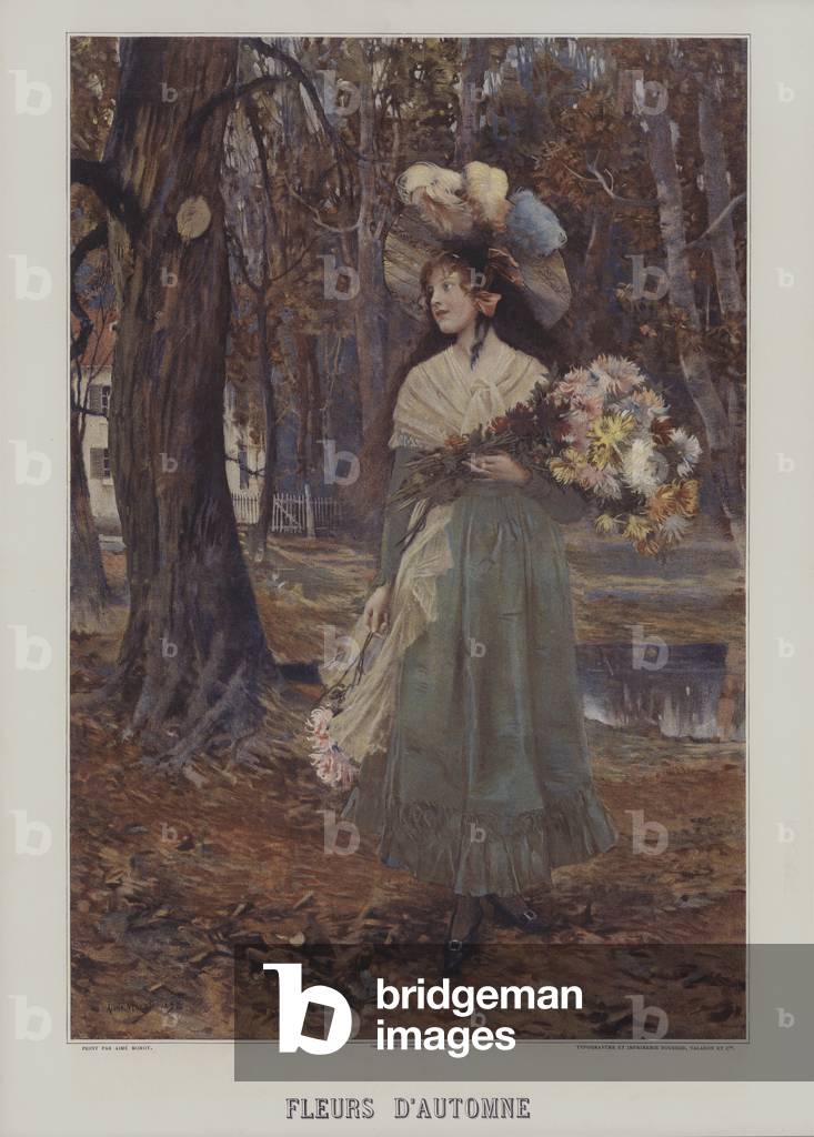 Fleurs d'Automne (Autumn Flowers) (colour litho)