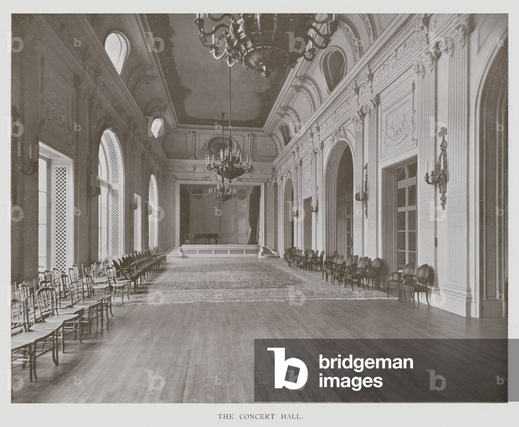 Royal Automobile Club, The Concert Hall (b/w photo)