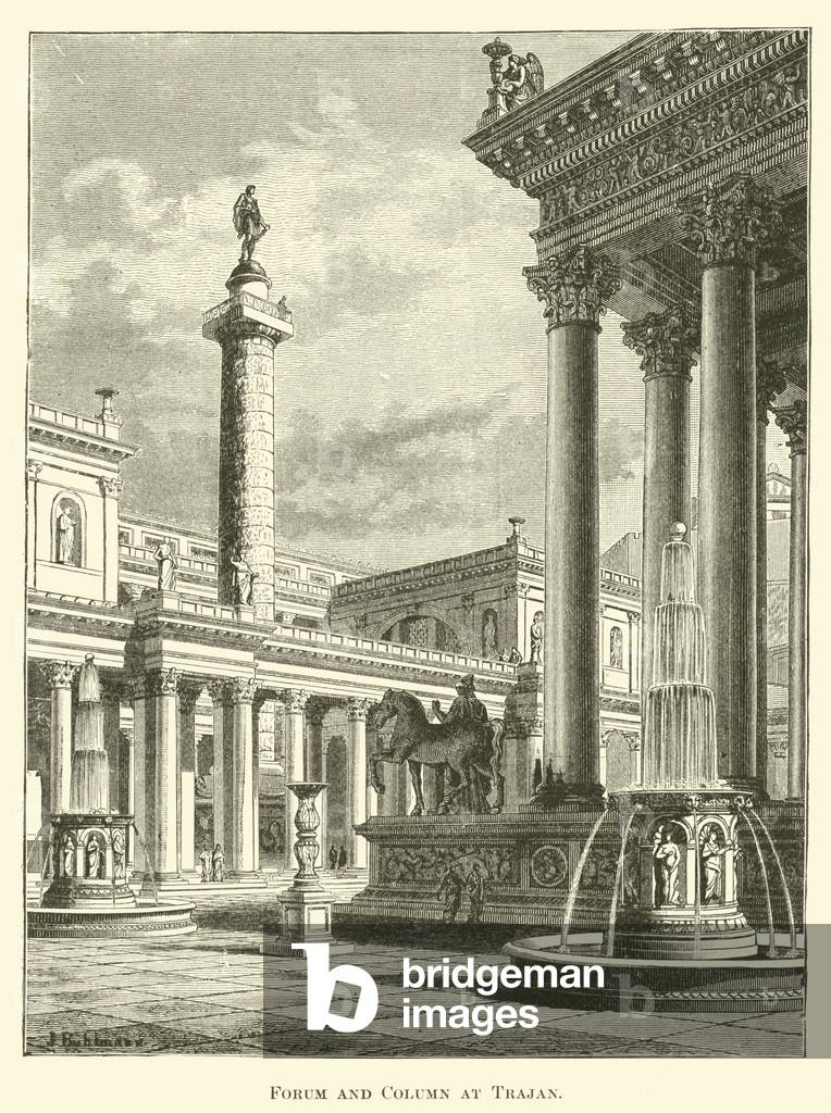 Forum and Column at Trajan (engraving)