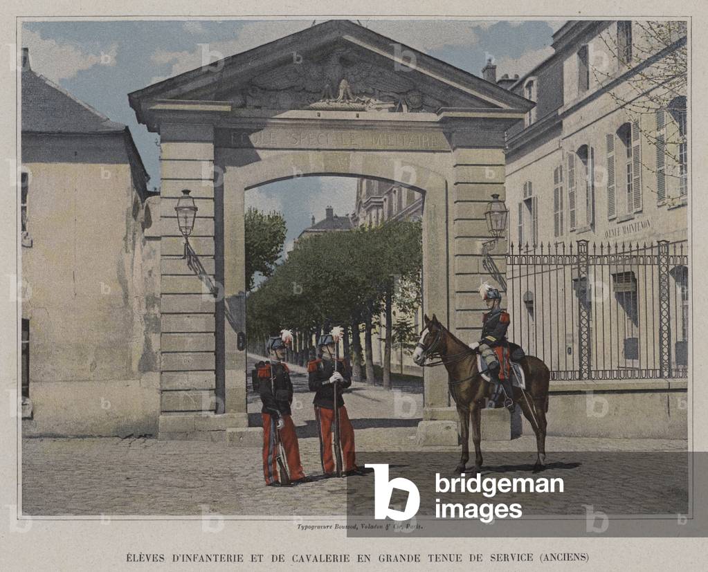 Eleves D'Infanterie et de Cavalerie en Grande Tenue de Service, Anciens (coloured photo)