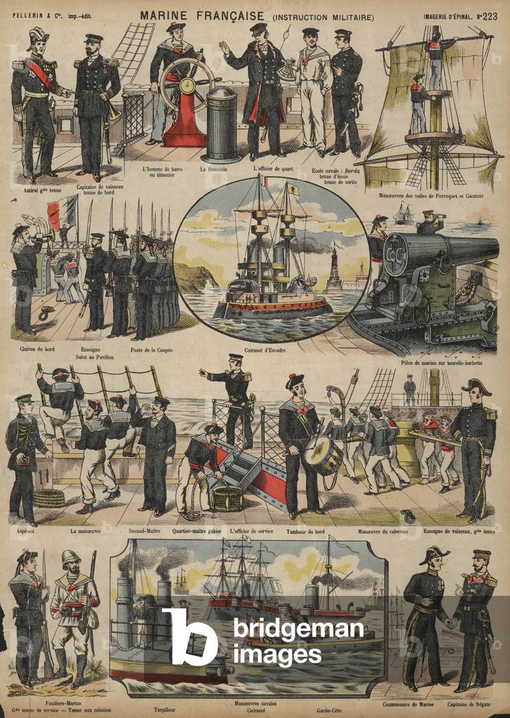 French Navy (coloured engraving)