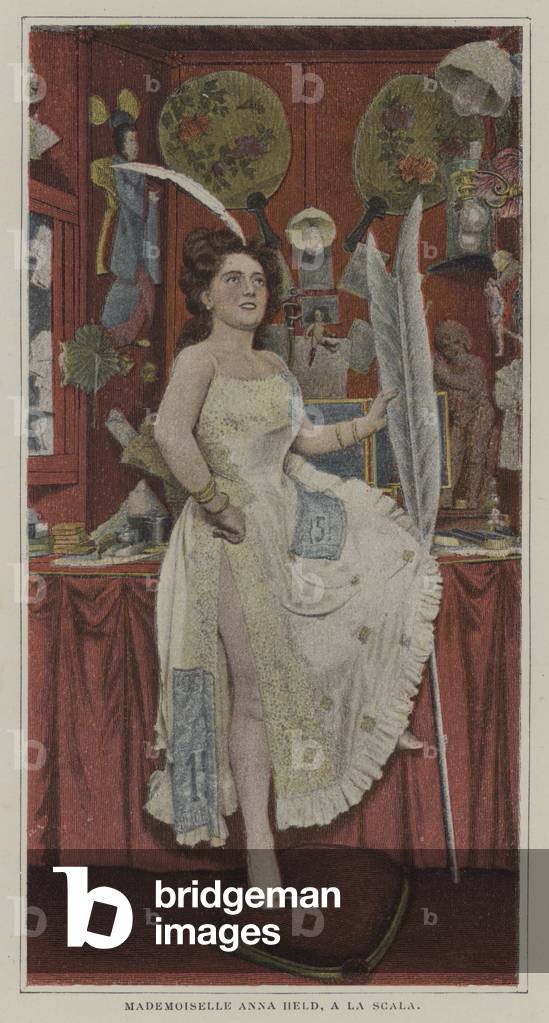 Anna Held, Polish-born French singer, at la Scala, Paris (colour photo)