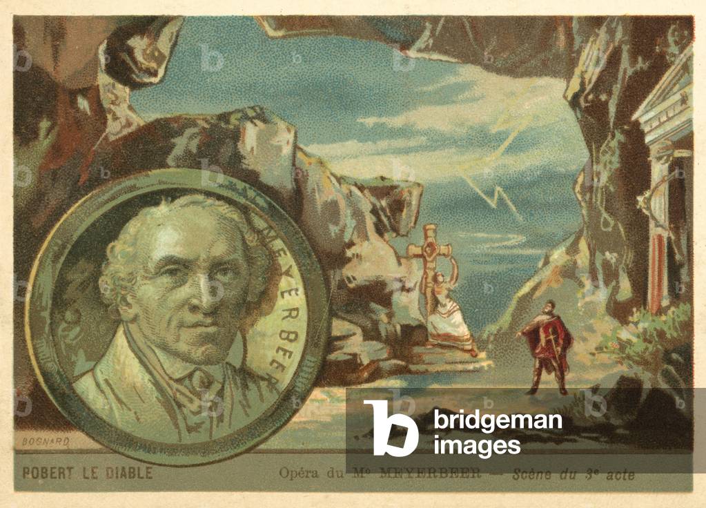 Scene from Giacomo Meyerbeer's opera Robert le Diable (chromolitho)