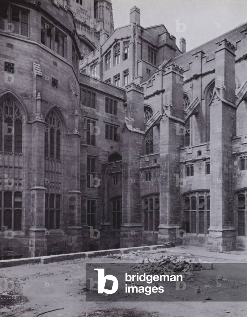 A Corner of the New Quadrangle (b/w photo)