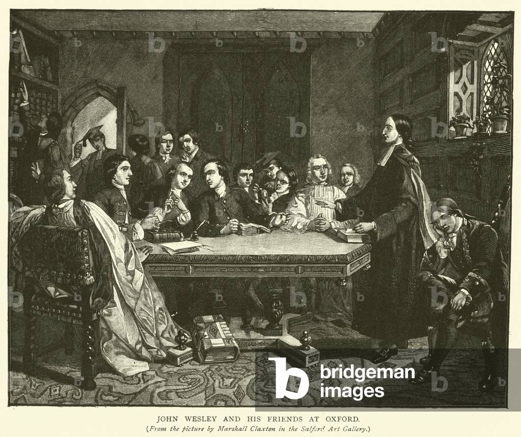 John Wesley and his friends at Oxford (engraving)