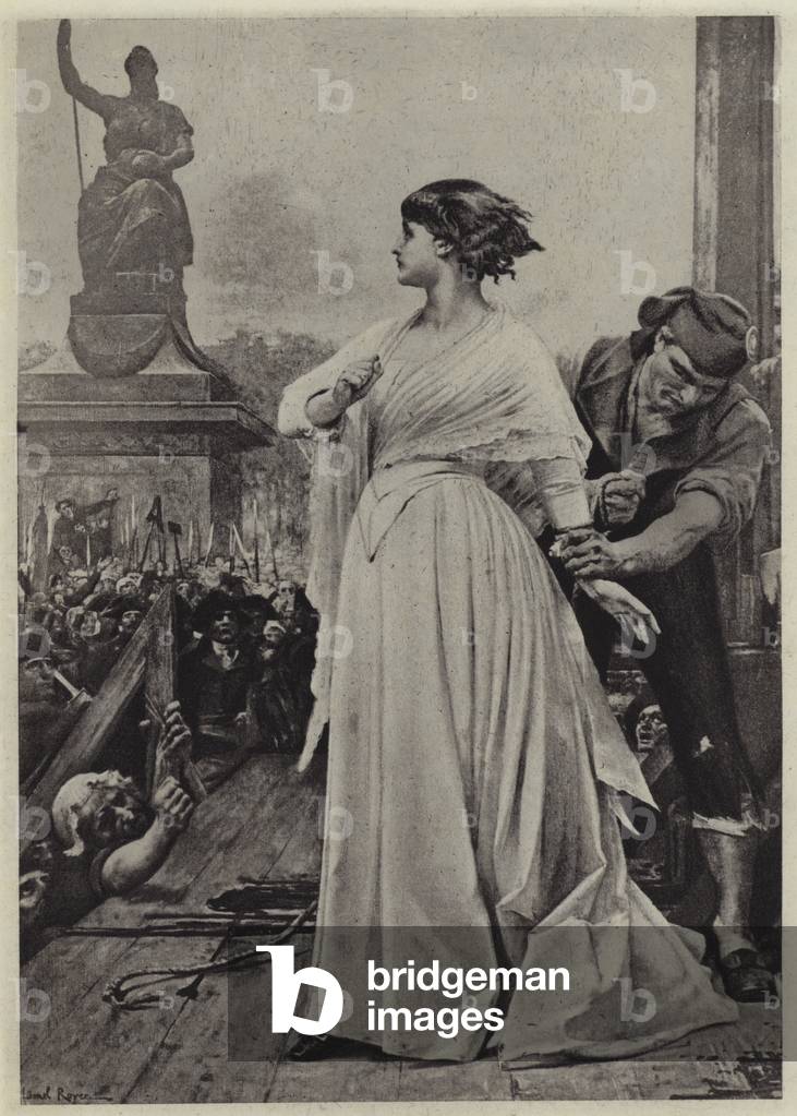 Madame Roland on the Scaffold (litho)