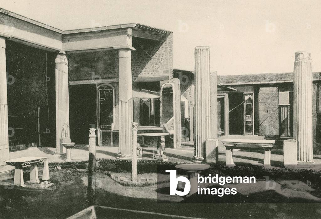 The Viridarium in the House of the Vettii. As it is (gravure)