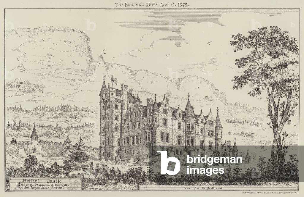Belfast Castle, Seat of the Marquess of Donegall (engraving)