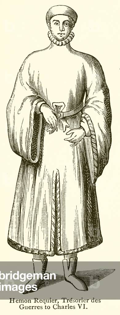 Hemon Requier, Tresories des Guerres to Charles VI (engraving)