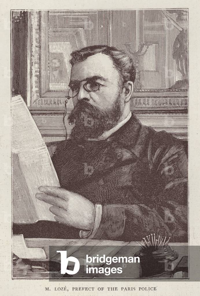 Henri Loze, French politician and Prefect of Police for Paris (litho)