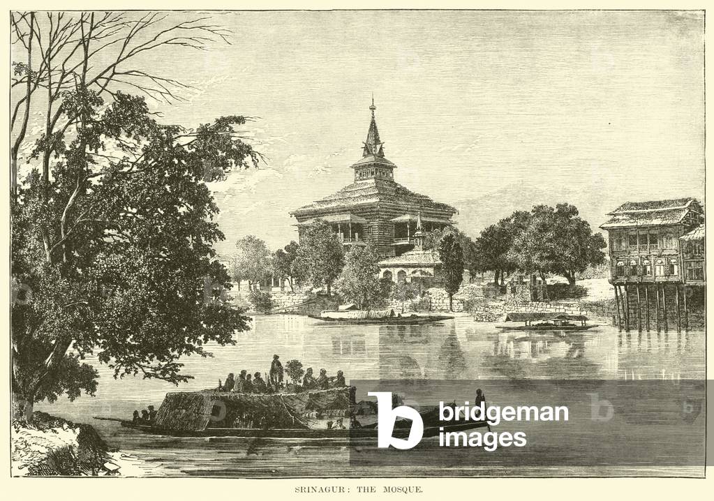 Srinagur: The Mosque (engraving)