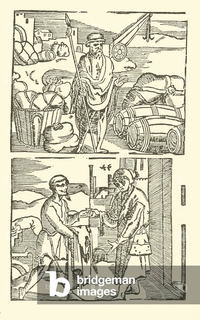 Illustration for The Roxburghe Ballads (woodcut)