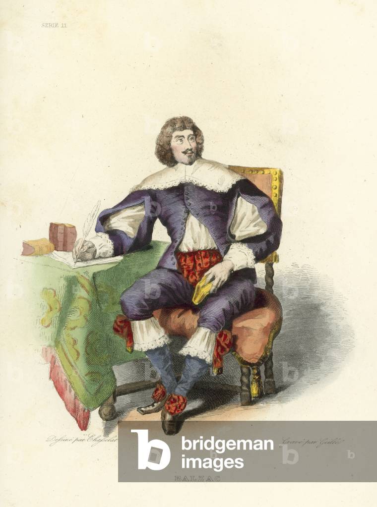 Balzac (coloured engraving)