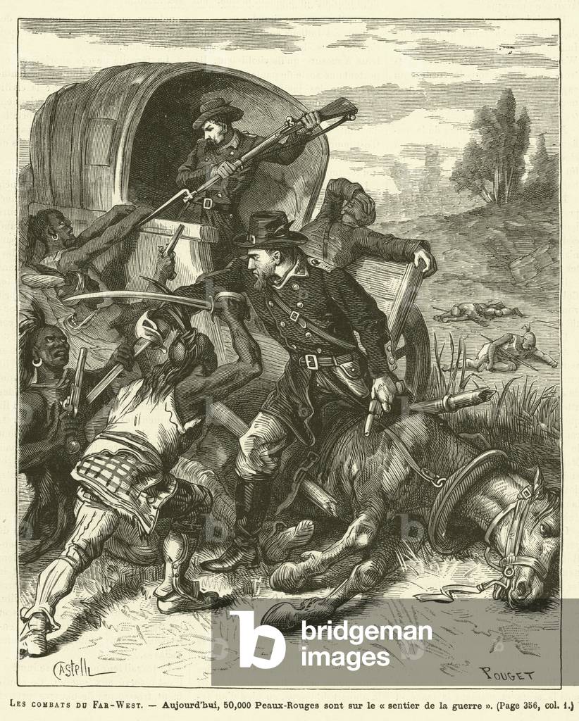 Les Combats Du Far-West (engraving)