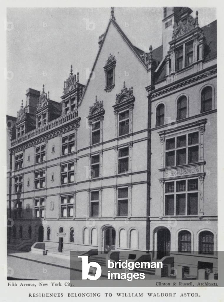 Residences Belonging to William Waldorf Astor (b/w photo)