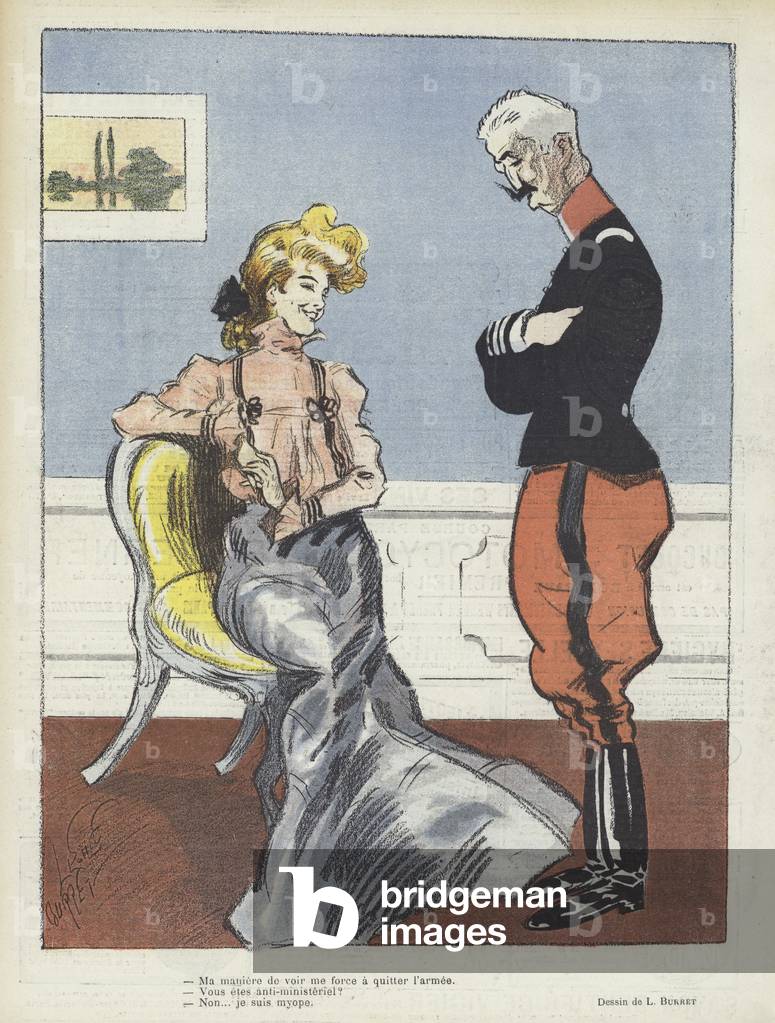Illustration for Le Rire (colour litho)