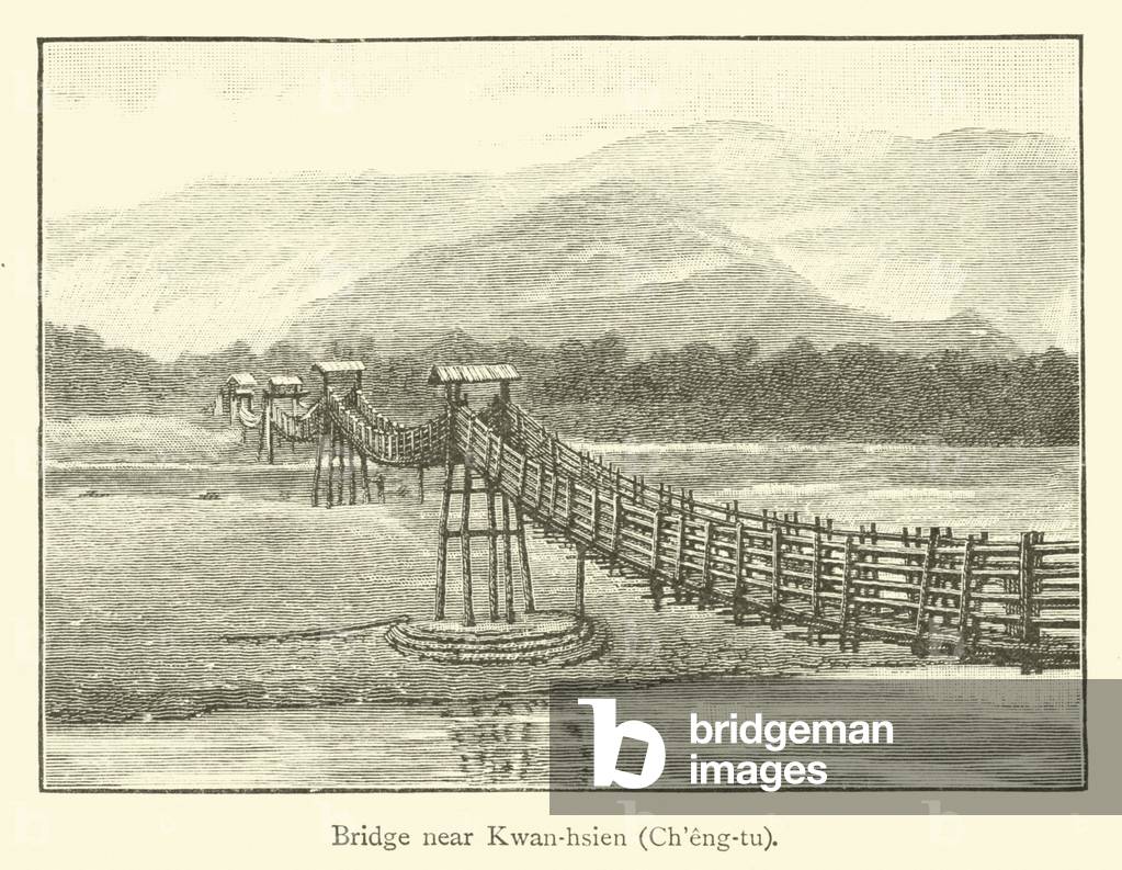 Bridge near Kwan-hsien, Ch'eng-tu (engraving)