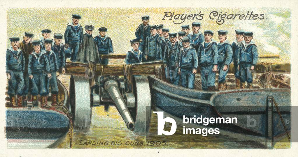 Landing big guns, 1905 (chromolitho)