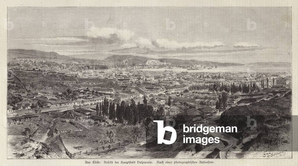 View of Valparaiso, Chile (engraving)