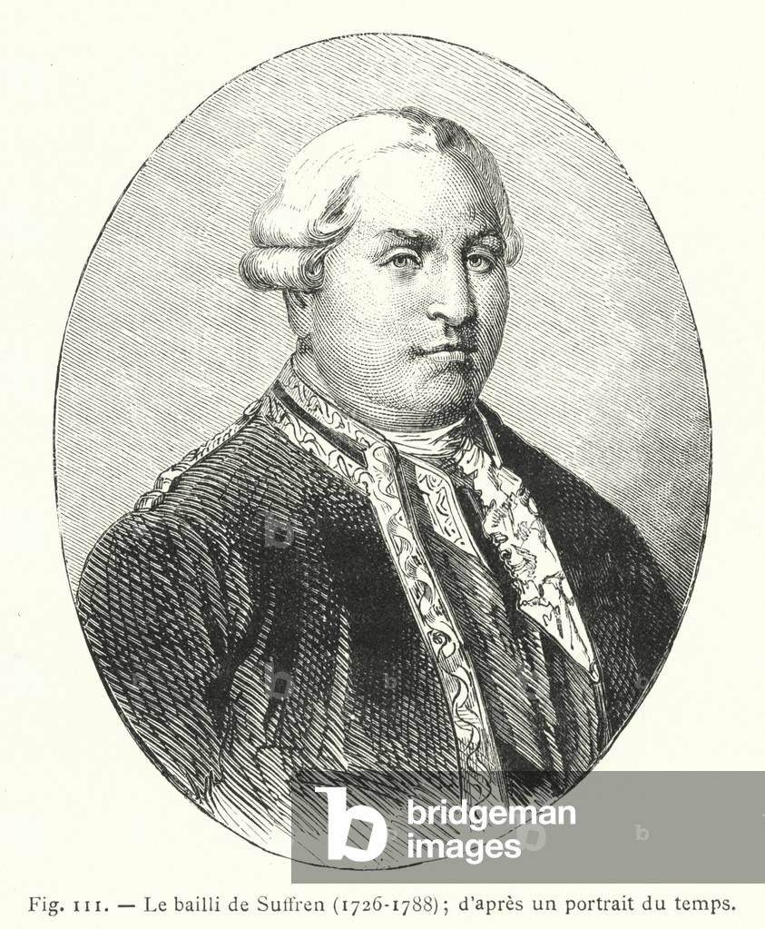 Le bailli de Suffren, 1726-1788; d'apres un portrait du temps (engraving)