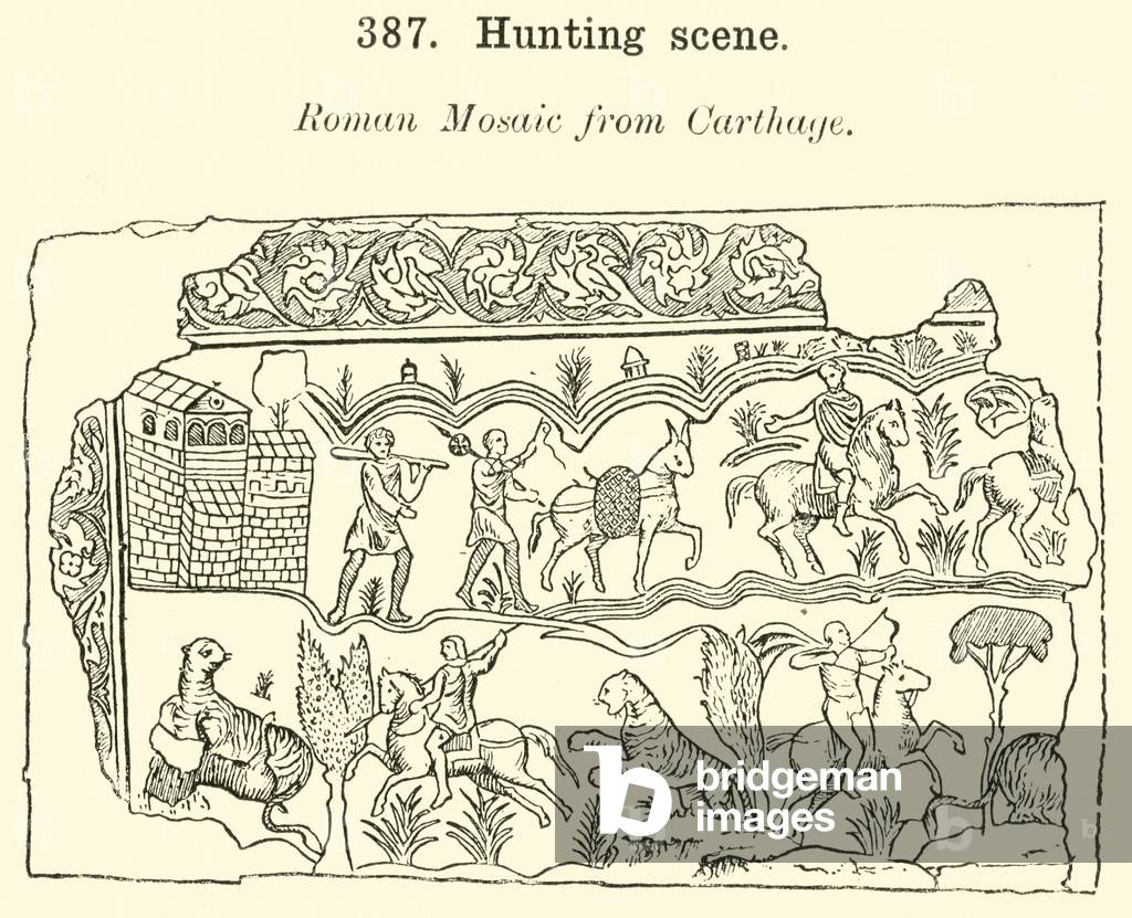 Hunting scene (engraving)