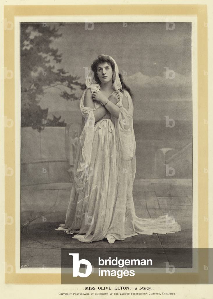 Miss Olive Elton: a Study (b/w photo)