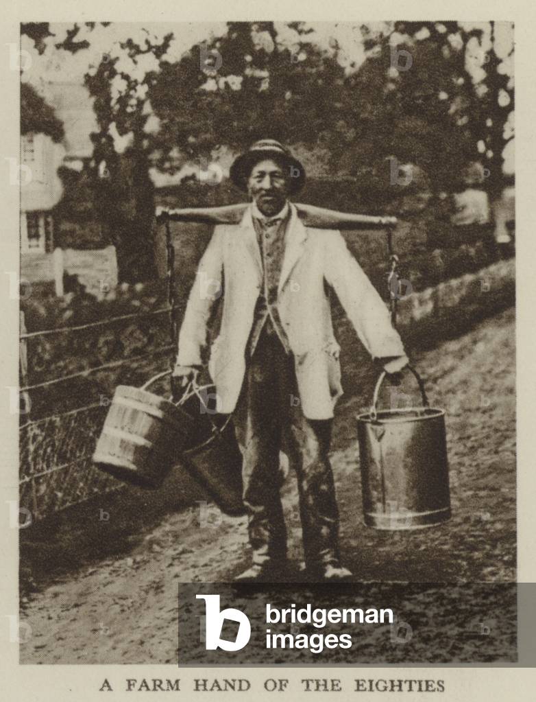 A Farm Hand of the Eighties (b/w photo)