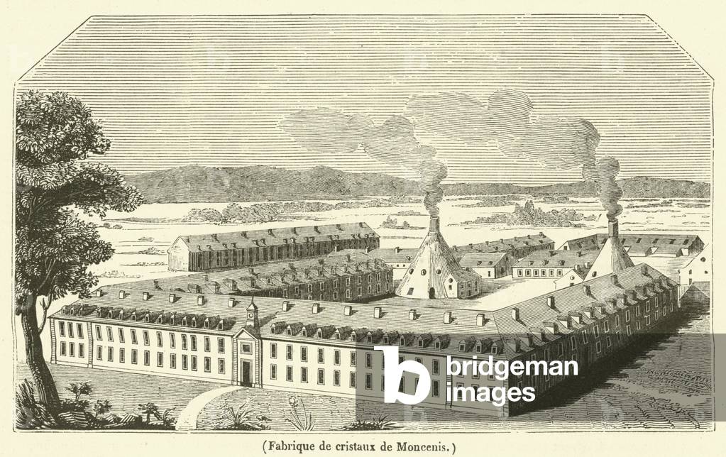 Fabrique de cristaux de Moncenis (engraving)