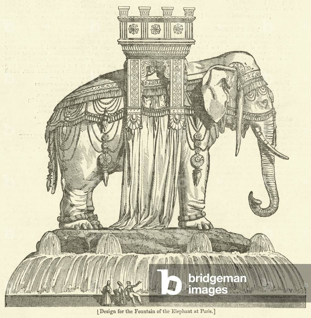 Design for the Fountain of the Elephant at Paris (engraving)