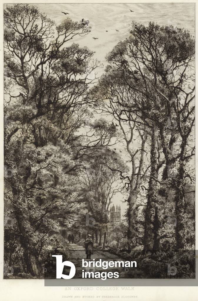 An Oxford College Walk (engraving)