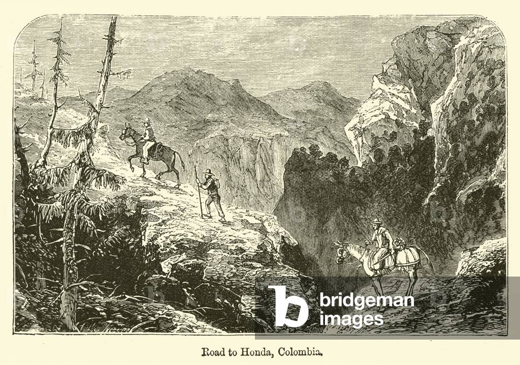 Road to Honda, Colombia (engraving)