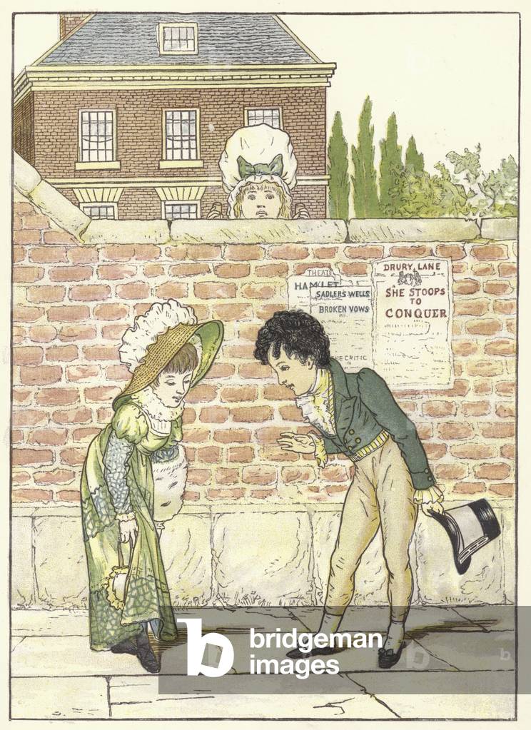 She Stoops To Conquer (colour litho)