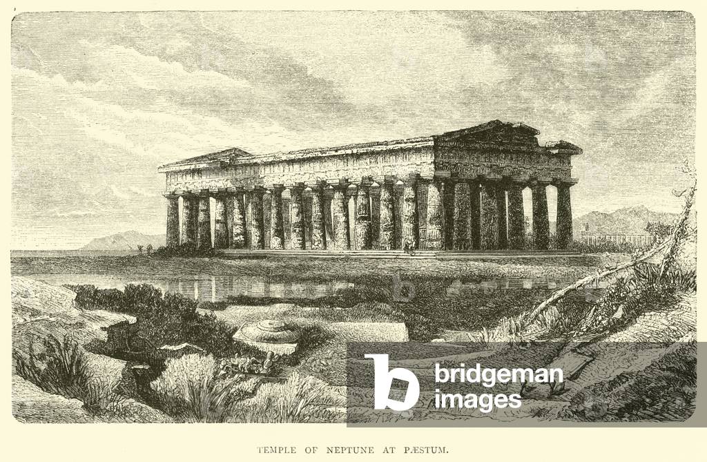 Temple of Neptune at Paestum (engraving)
