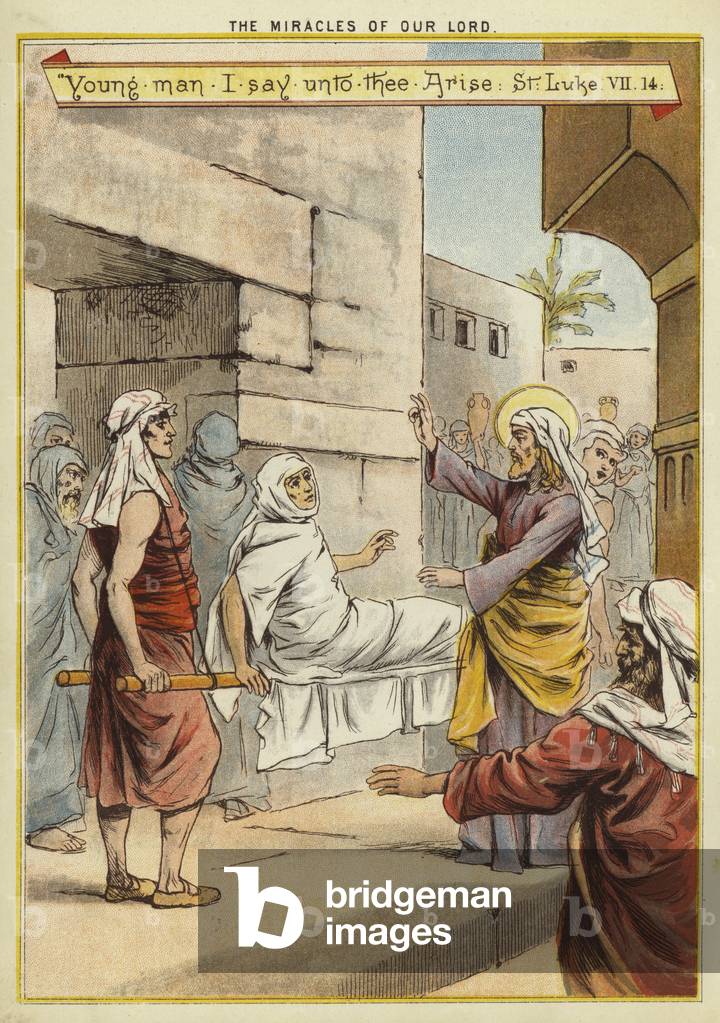 The Miracles of Christ: resurrection of a widow's son (chromolitho)