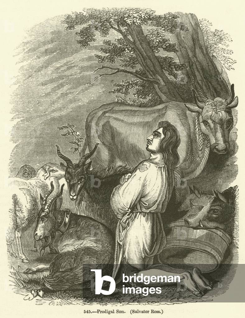 Prodigal Son, Salvator Ross (engraving)