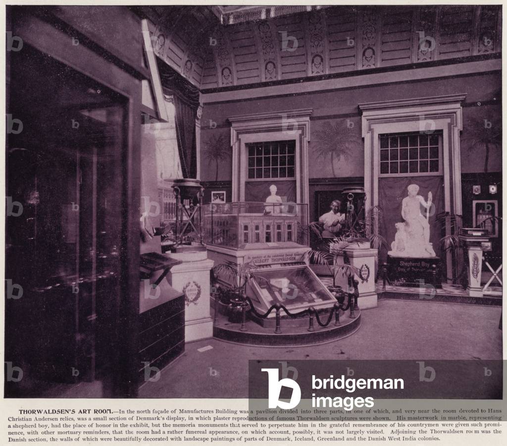 Chicago World's Fair, 1893: Thorwaldsen's Art Room (b/w photo)