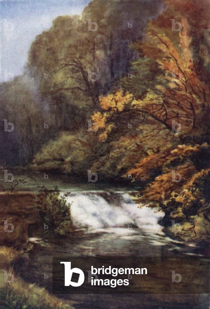 Autumn at Frenchay (colour litho)