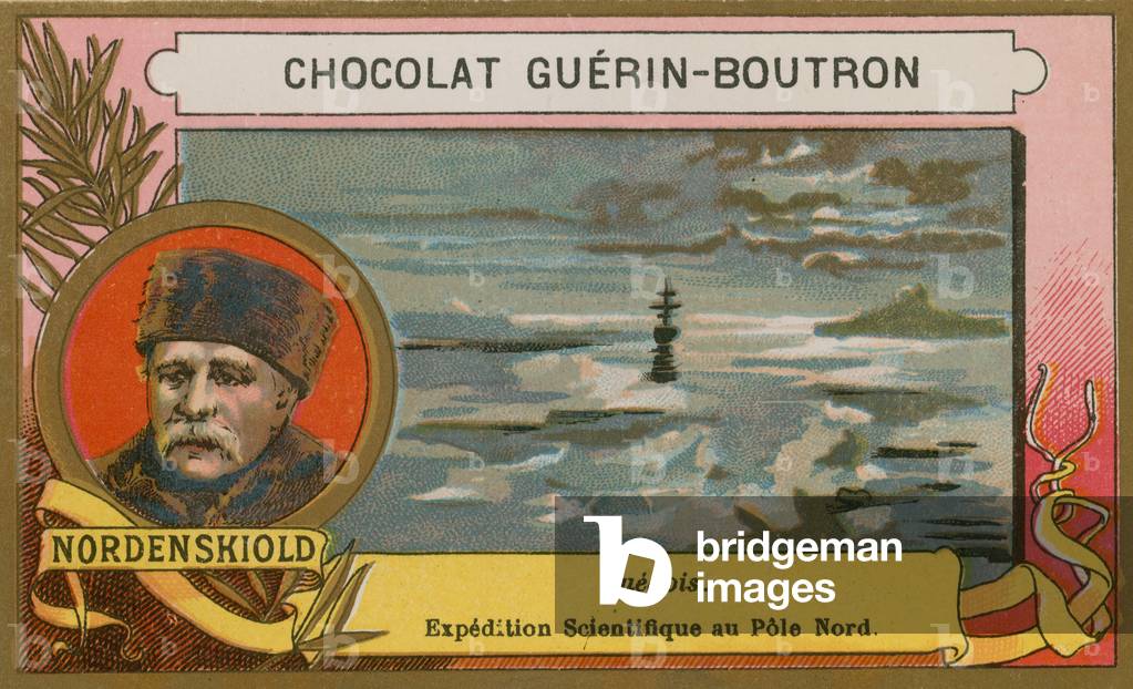 Adolf Erik Nordenskiold, 19th Century Finnish-Swedish explorer (chromolitho)