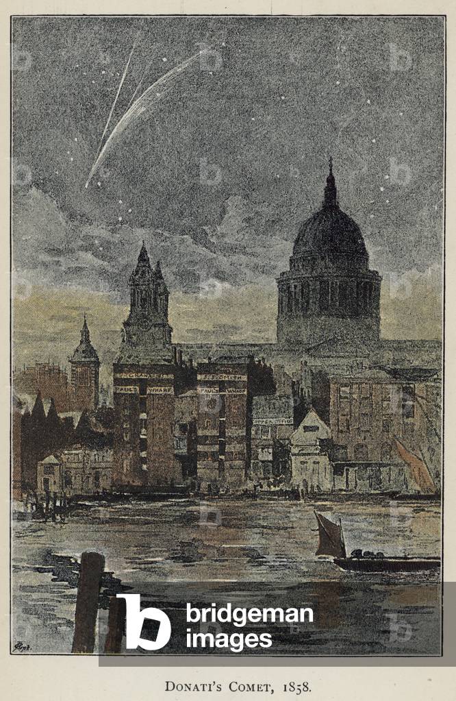 Donati's Comet, 1858 (colour litho)