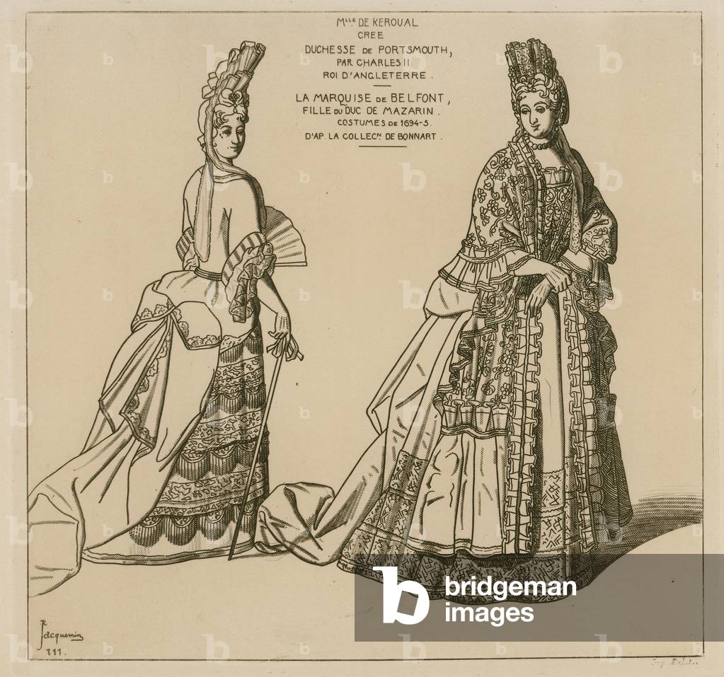Costumes from 1694-5 (engraving)