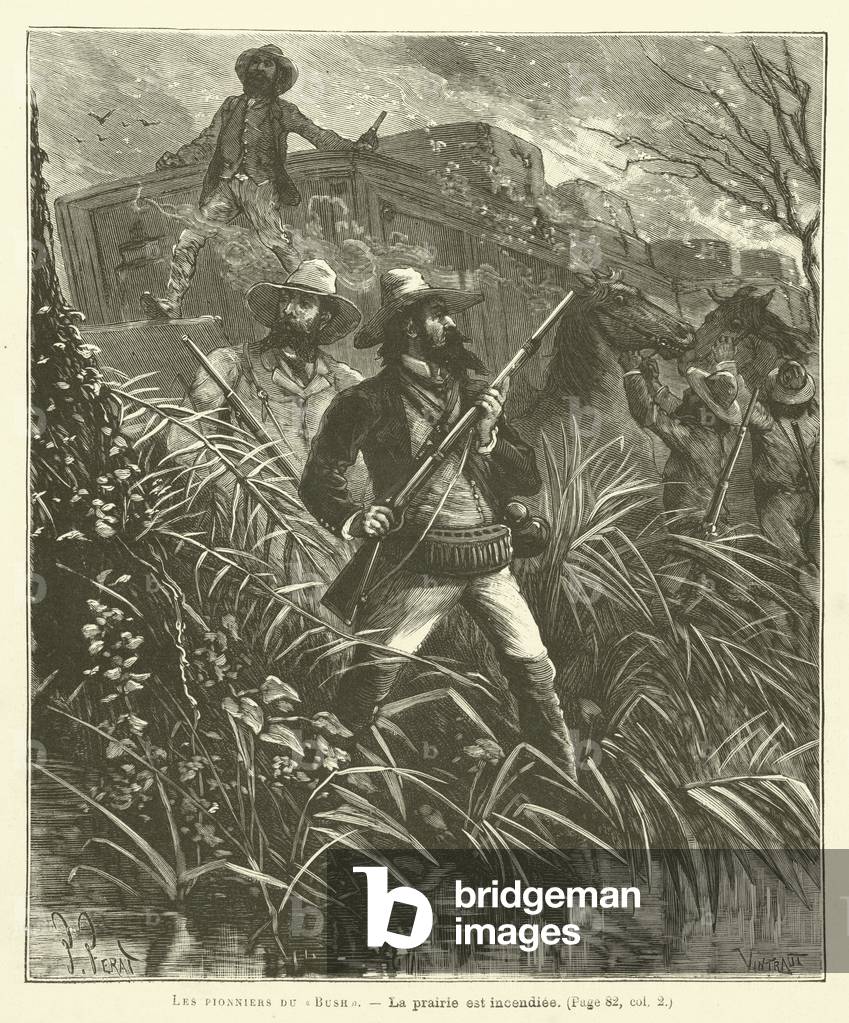 Les Pionniers Du Bush (engraving)